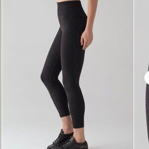 Lululemon Free to Flow 7/8 Tights Sz 8 Black Heathered | Excellent Condition